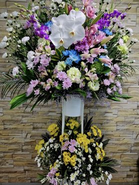 葬儀用生花スタンド２段|「田村フローリスト」　（岩手県盛岡市の花屋）のブログ